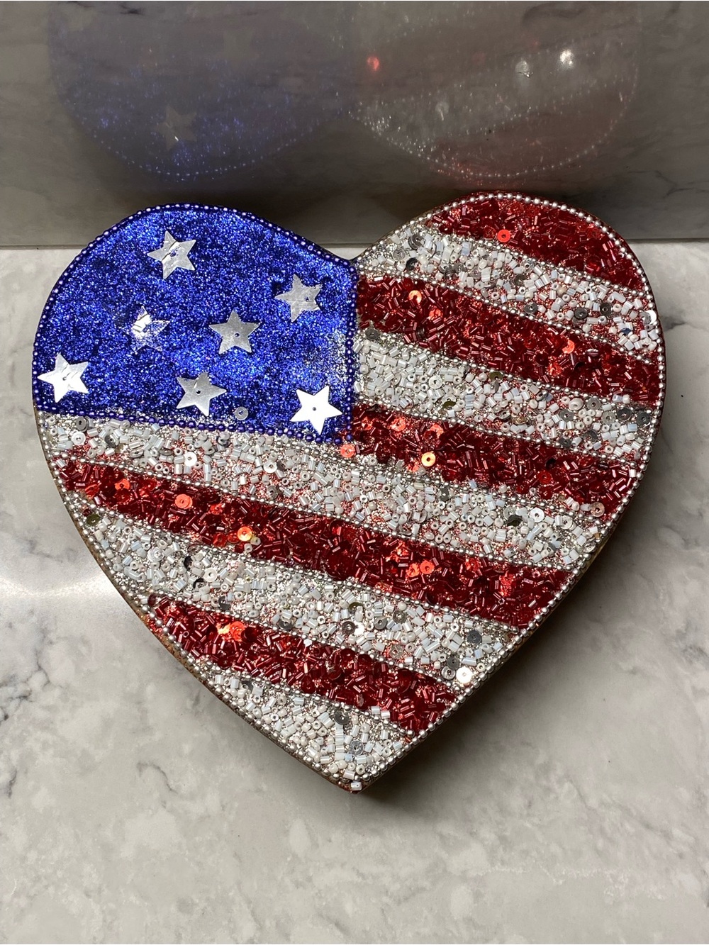 Patriotic Wooden Heart